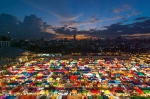 Mercados nocturnos en Bangkok